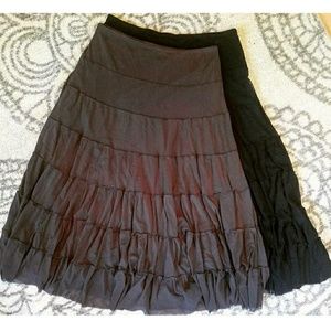 2 skirts for the price of one! Long & full skirts.